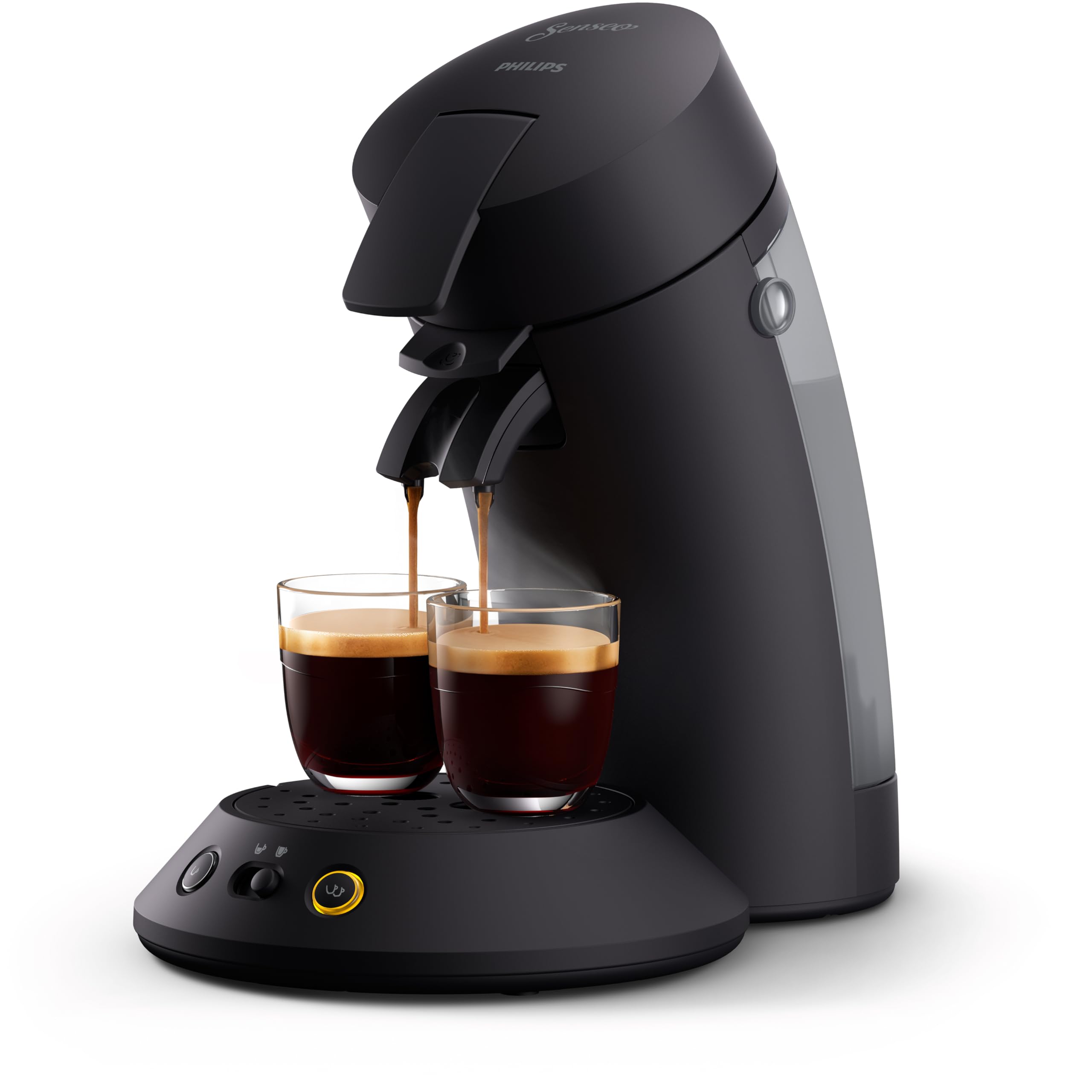 Machine à Café SENSEO Original Plus Noir Intense CSA210/61 - Booster d'Arômes - Noir Intense - Azvero