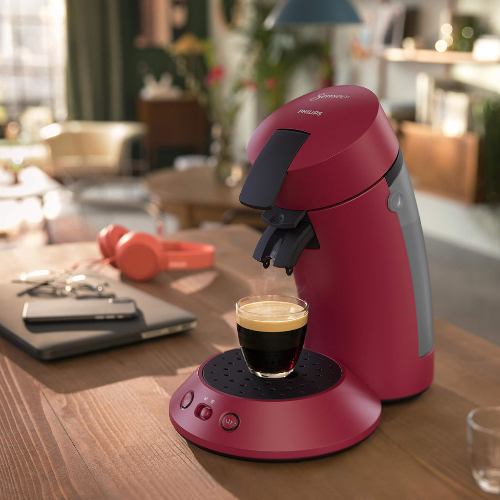 Machine à Café SENSEO Original Plus Rouge CSA210/91 - Booster d'Arômes - Rouge - Azvero